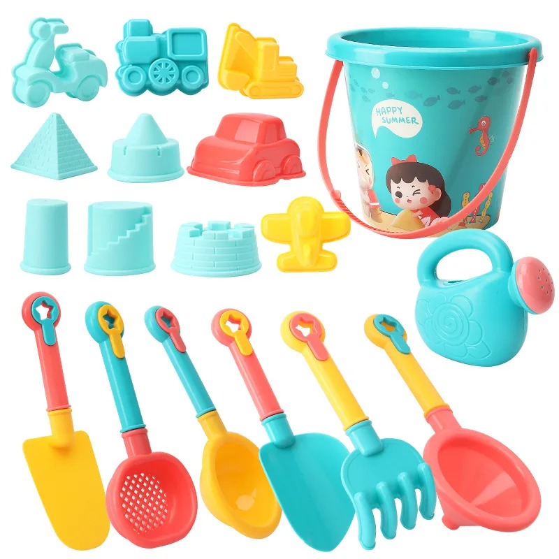 Kids Outdoor Vehicles - 18PCS Beach Toy Set Bucket Seaside