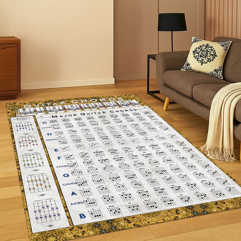 Kids Outdoor Flooring - Music Theory Chart Guitar Chords Carpet