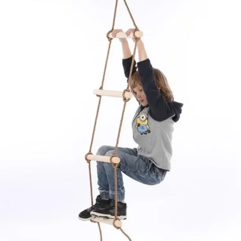 Kids Outdoor Gear - Children Climbing Rope Ladder Wooden Material