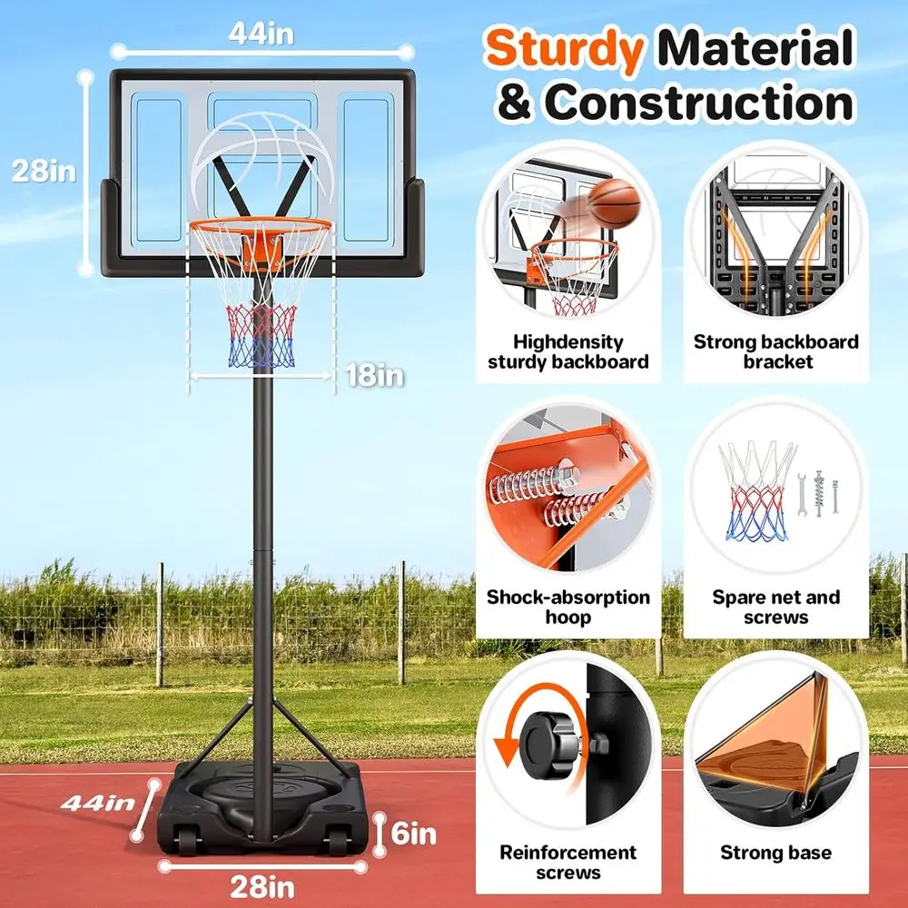 Adjustable Portable Outdoor Ba - Kids Outdoor Basketball review and price