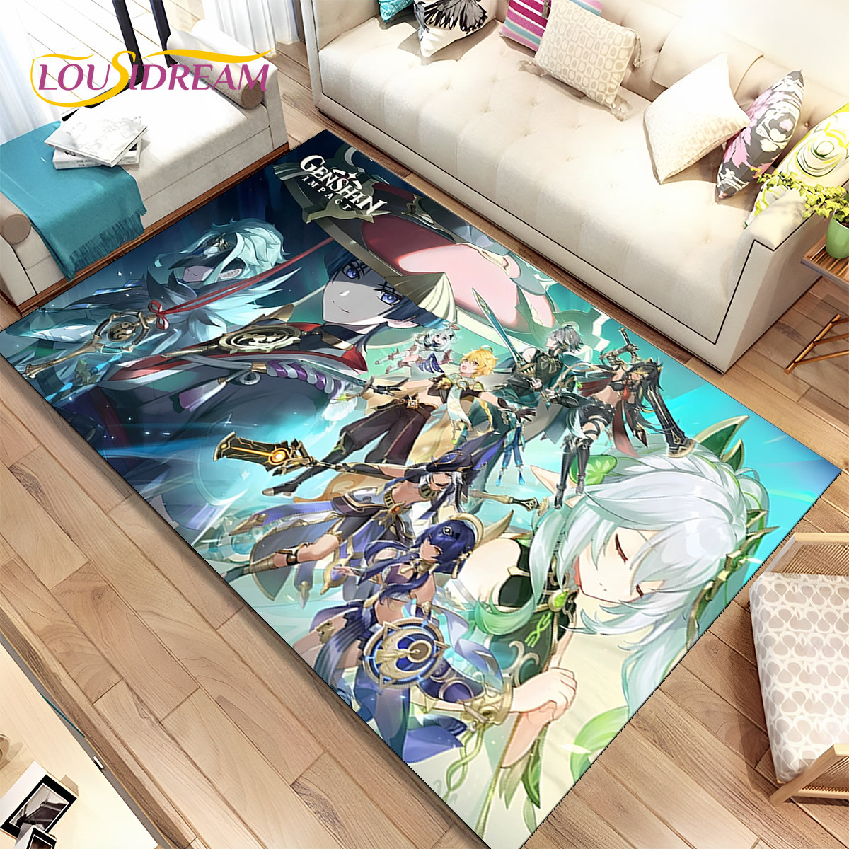 Genshin Impact Cartoon Game Ar - Kids Outdoor Mat review and price