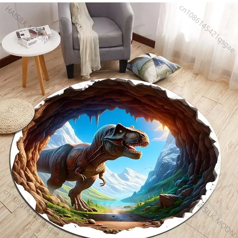 HD 3D Dinosaur Print Round Rug - Kids Outdoor Mat review and price