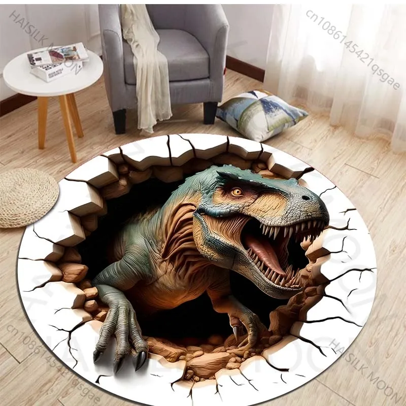 HD 3D Dinosaur Print Round Rug - Kids Outdoor Mat review and price