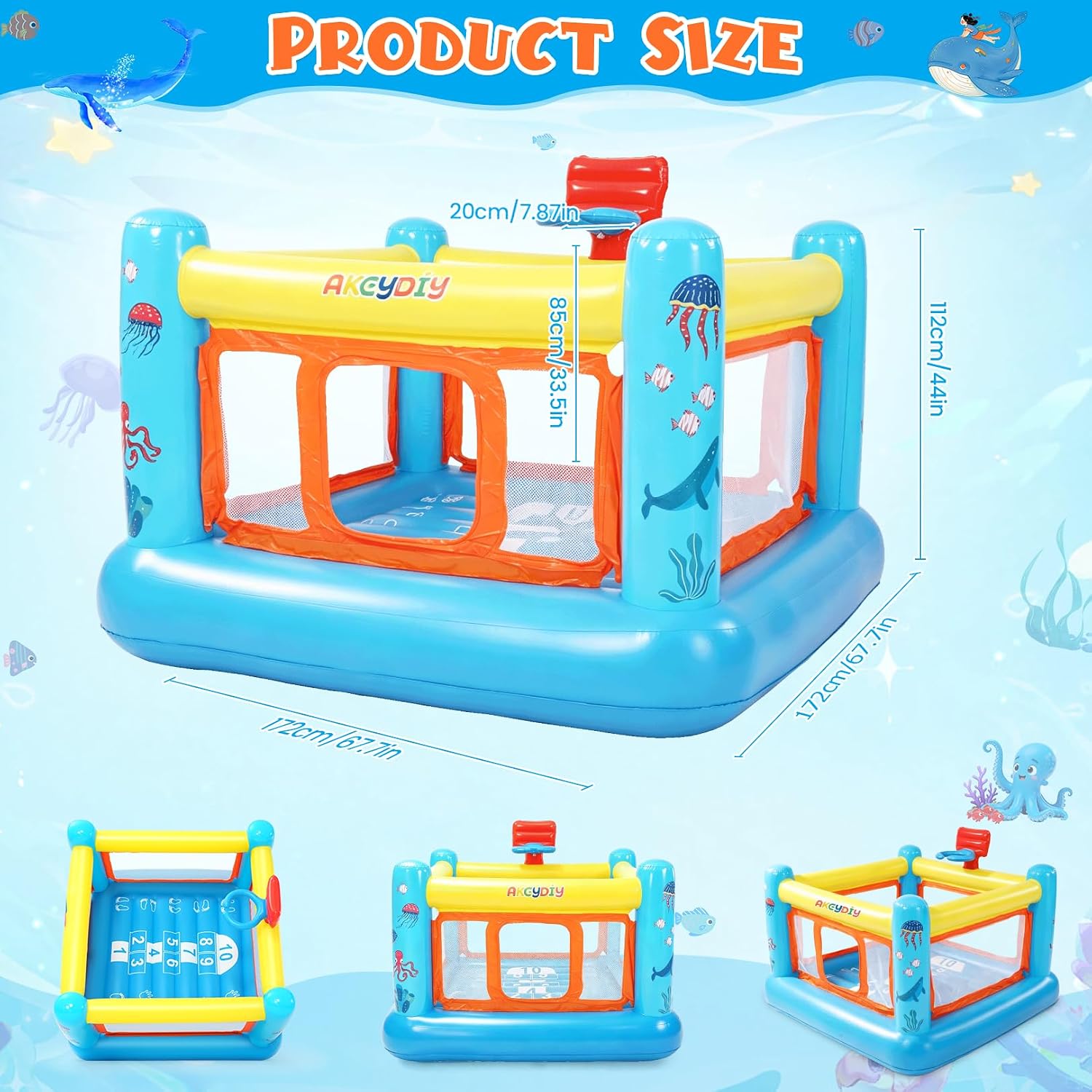 Bounce House, PVC Inflatable B - Kids Outdoor Basketball review and price