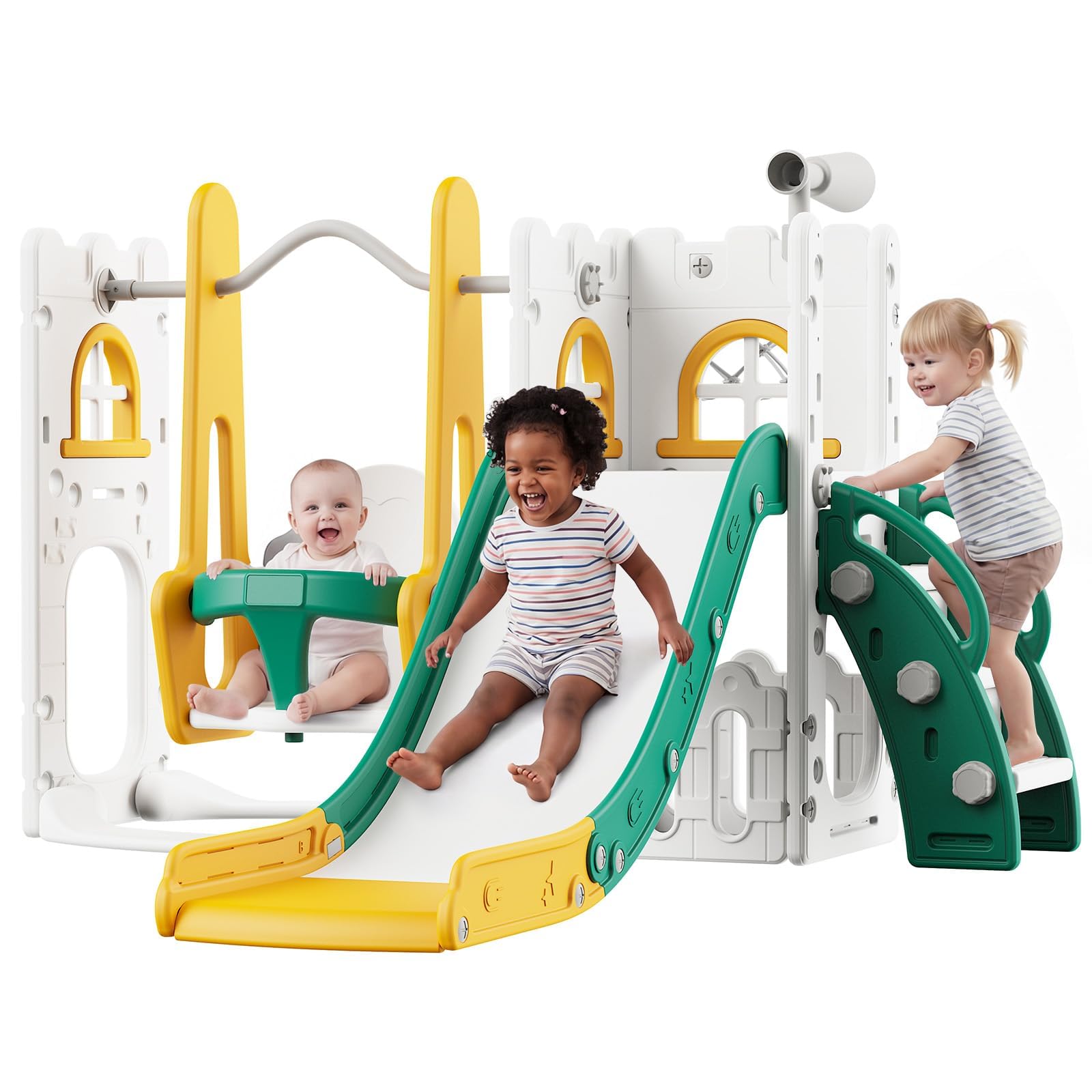 7 in 1 Toddler Slide And Swing - Kids Outdoor Basketball review and price