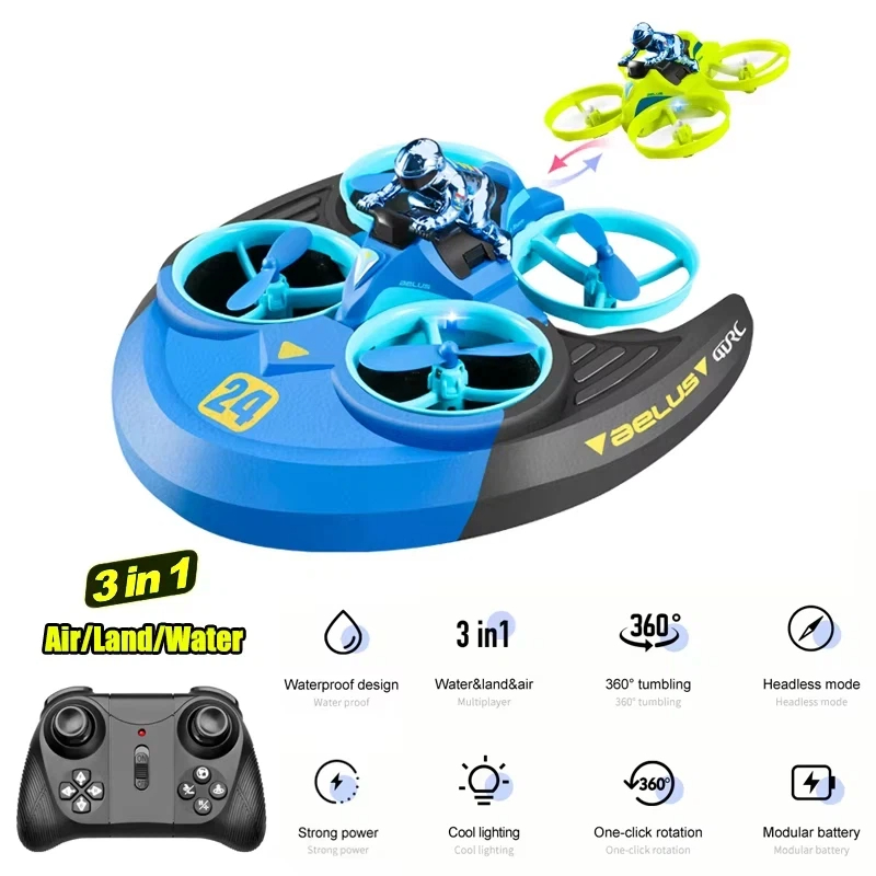 3-in-1 Land Air Sea RC Aircraf - Kids Outdoor Quad review and price