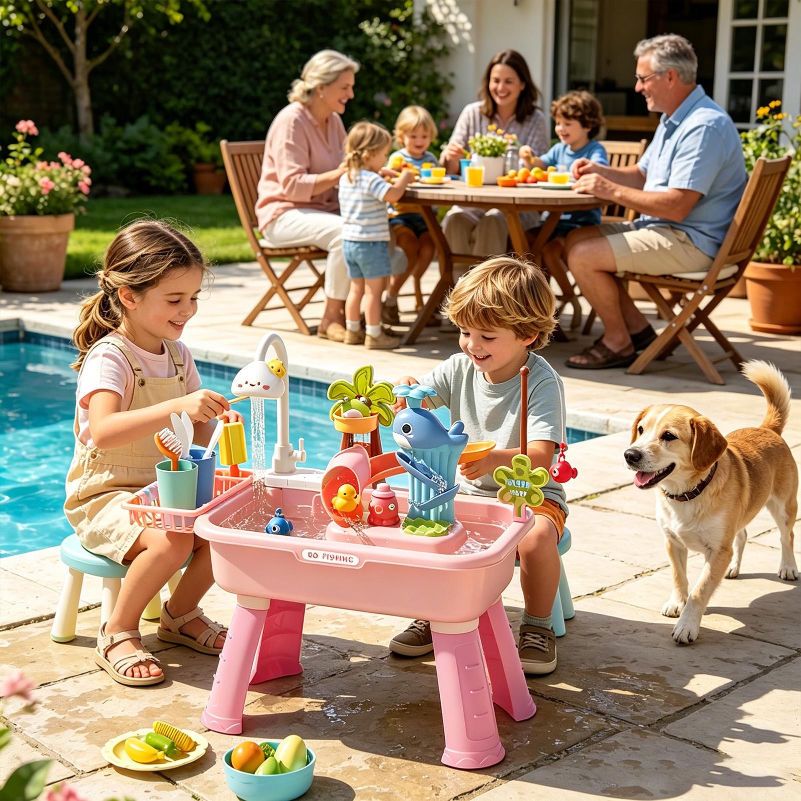 Kids Water Table with Pump, Se - Kids Outdoor Water Play Table review and price