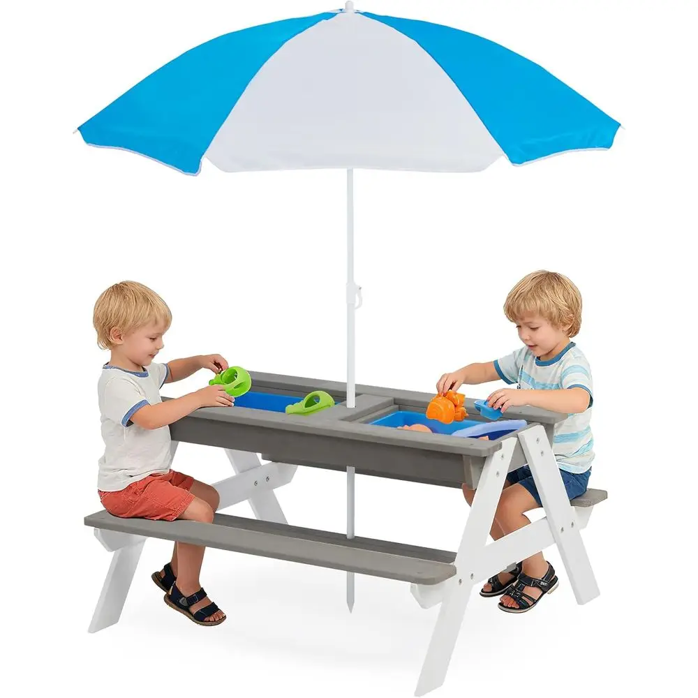 Convertible 3-in-1 Wooden Picn - Kids Outdoor Water Play Table review and price