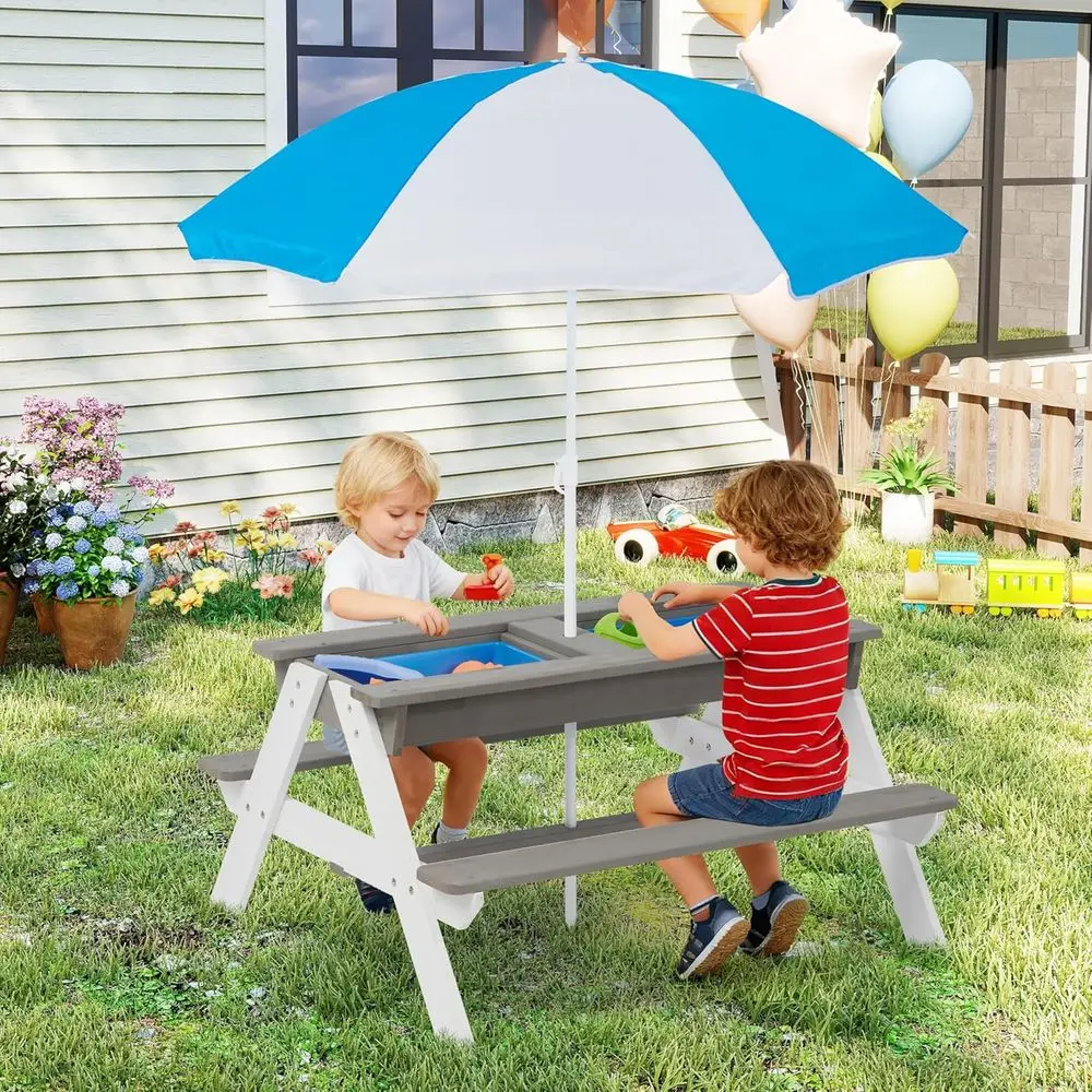 Convertible 3-in-1 Wooden Picn - Kids Outdoor Water Play Table review and price