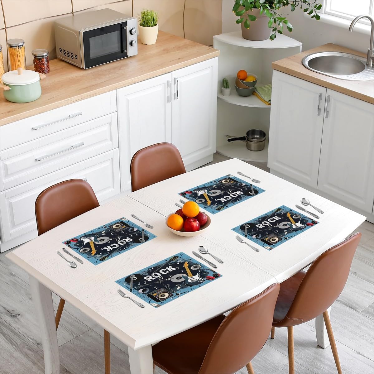 Rock Music Placemats Set of 4  - Kids Outdoor Mat review and price