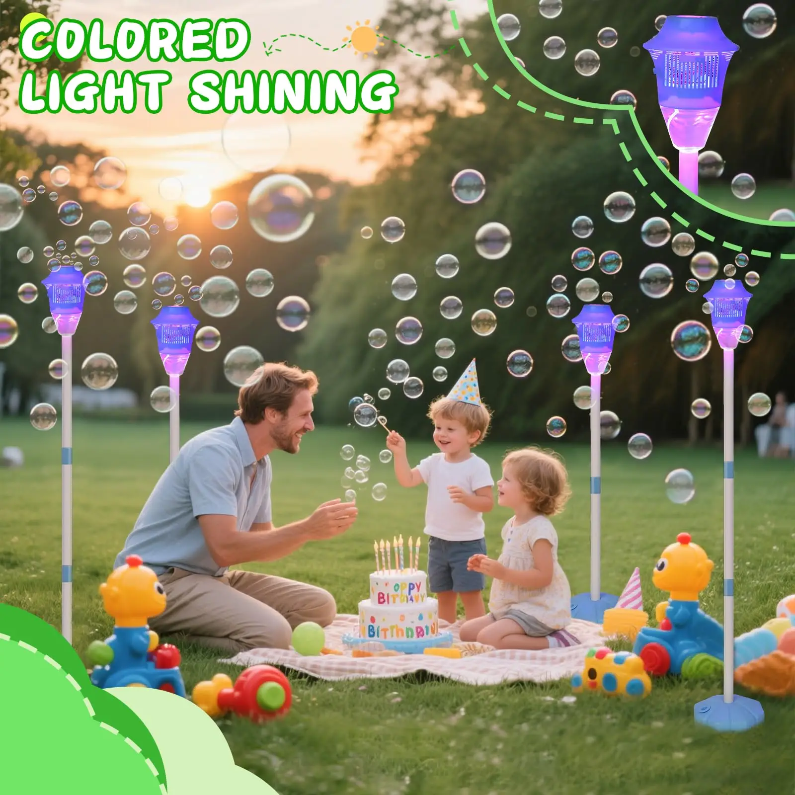 Stand Bubble Machine with Ligh - Bubble Sword Wand review and price