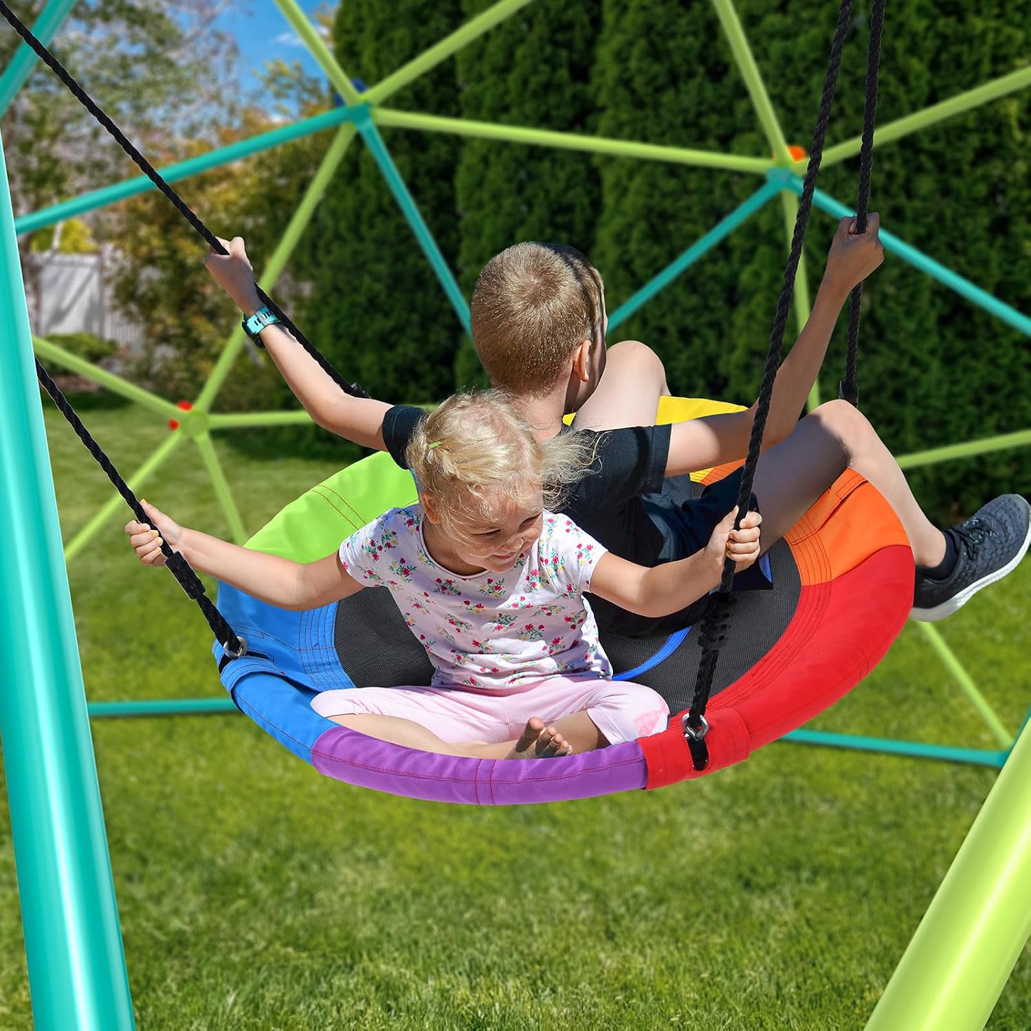 10 ft Climbing Dome Swing Set  - Kids Outdoor Jungle Gym review and price