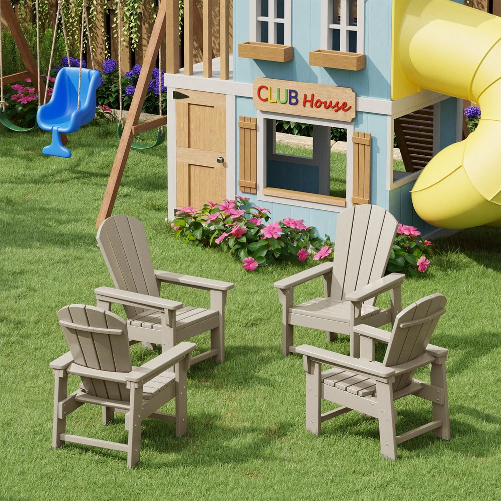 Kids Adirondack Chair Set of 4 - Kids Outdoor Lawn Chair review and price