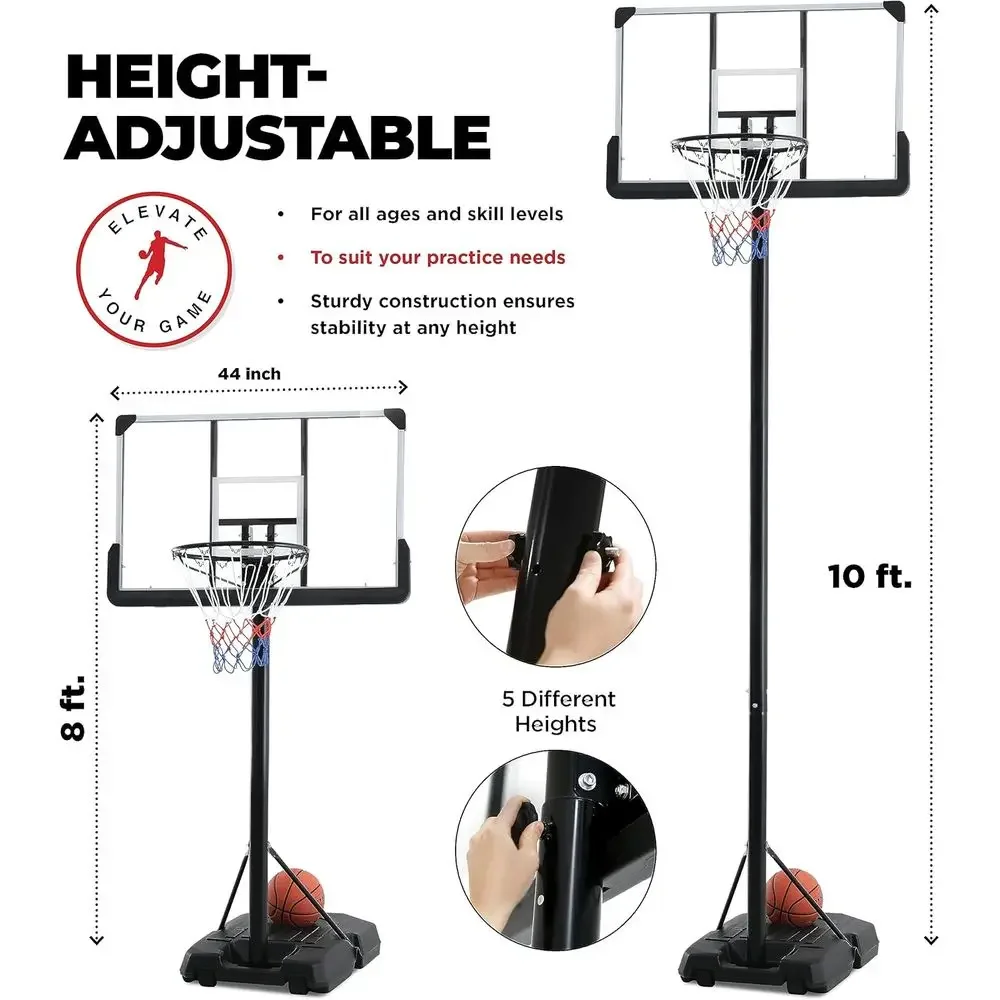 Adjustable 44 Shatterproof Bas - Kids Outdoor Basketball review and price