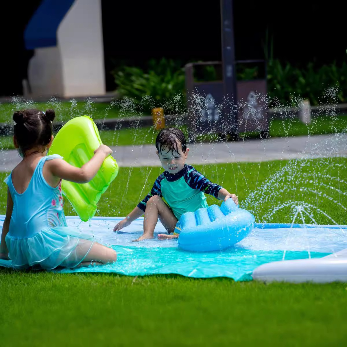 Interactive Shark Water Slide  - Kids Outdoor Mat review and price