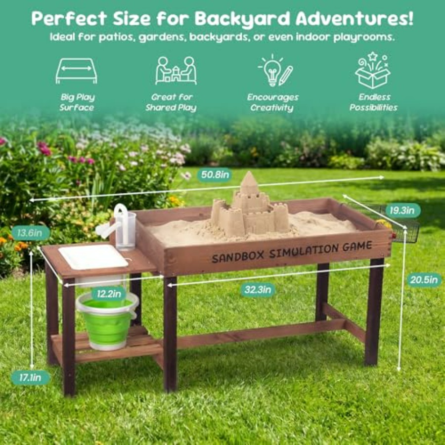 Outdoor wooden sand table for  - Kids Outdoor Water Play Table review and price