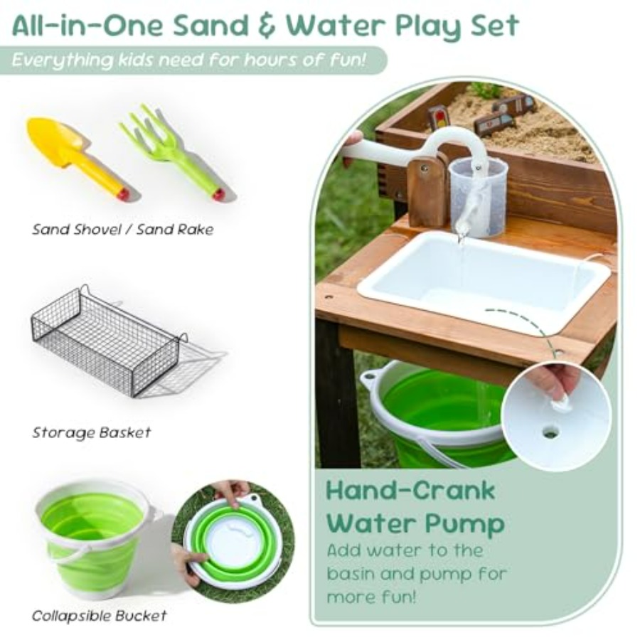 Outdoor wooden sand table for  - Kids Outdoor Water Play Table review and price